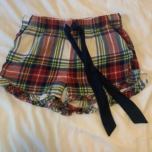 aerie plaid pajama shorts